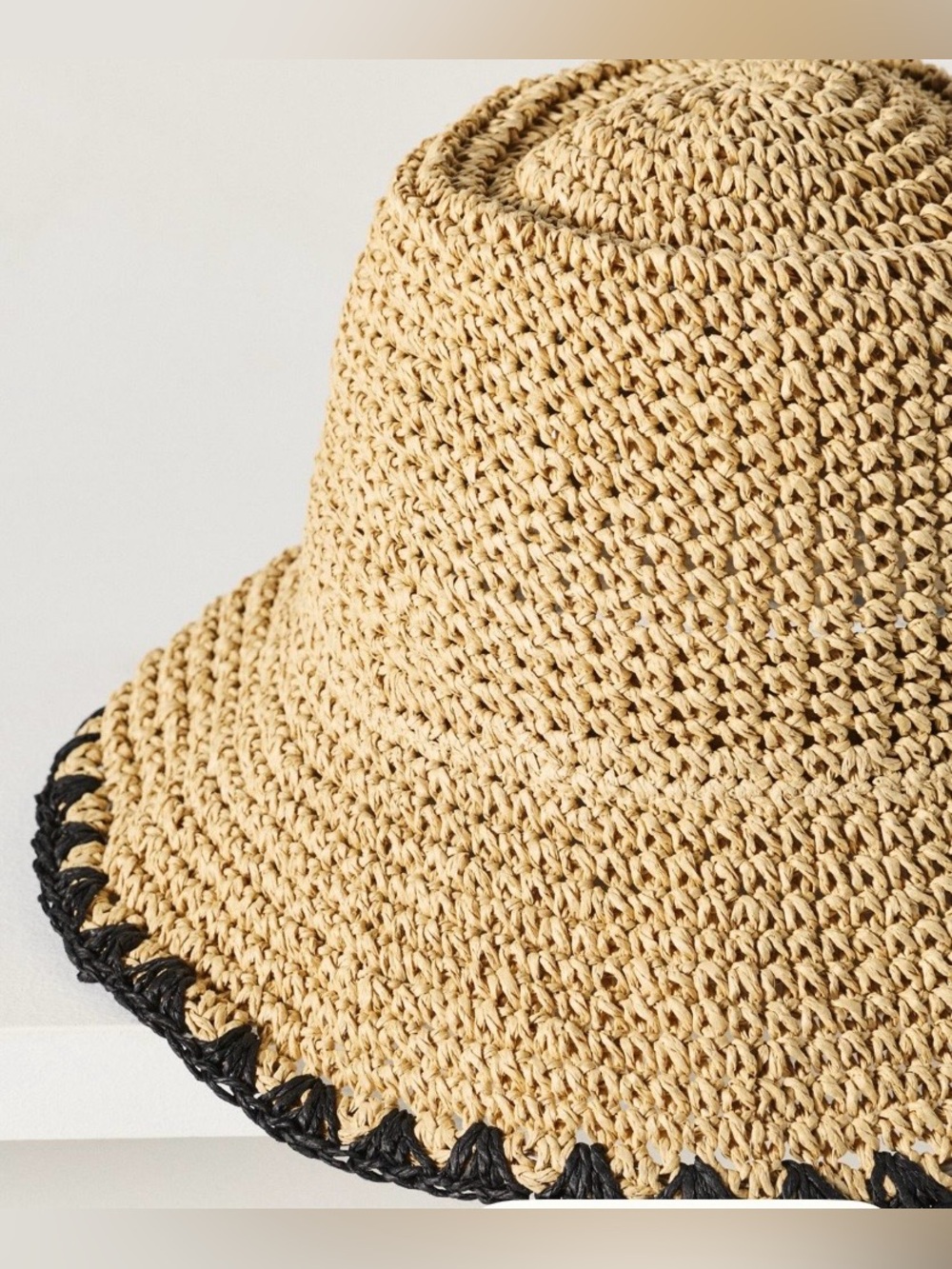 Anthropologie Straw Bucket Hat - Picture 2 of 9